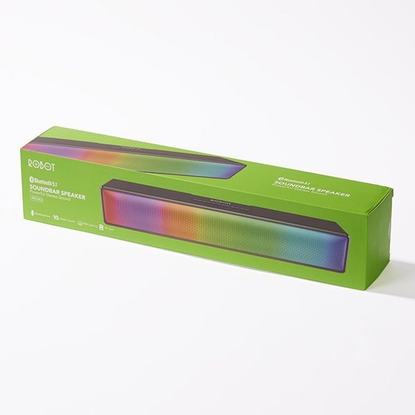 Speaker Bluetooth ROBOT RB580 Soundbar Speaker Powerful Bass 10W Stereo RGB BLACK - Garansi Resmi 1 