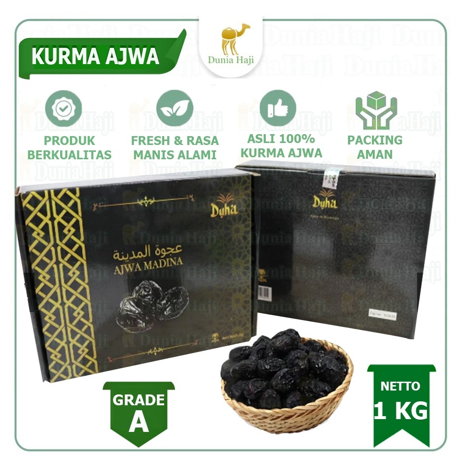 

Kurma Ajwa 1 KG Asli Madinah Kurma Nabi Ajwa Premium Original Saudi Arabia