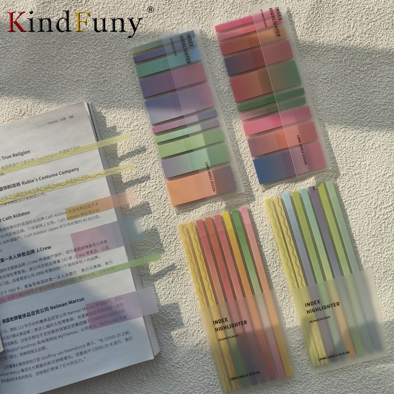 

160/200 Sheets Stickers Transparent Bookmarkers Index Tabs Flags Sticky Note Stationery Tab Memo Pad School Office Supplies