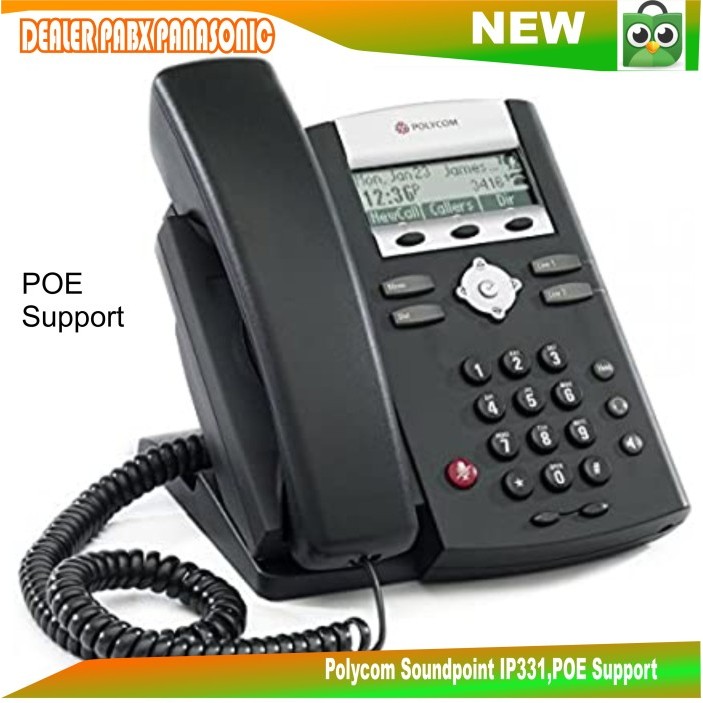 POLYCOM SOUNDPOINT IP331 SIP Phone POE Support - WITHOUT PSU