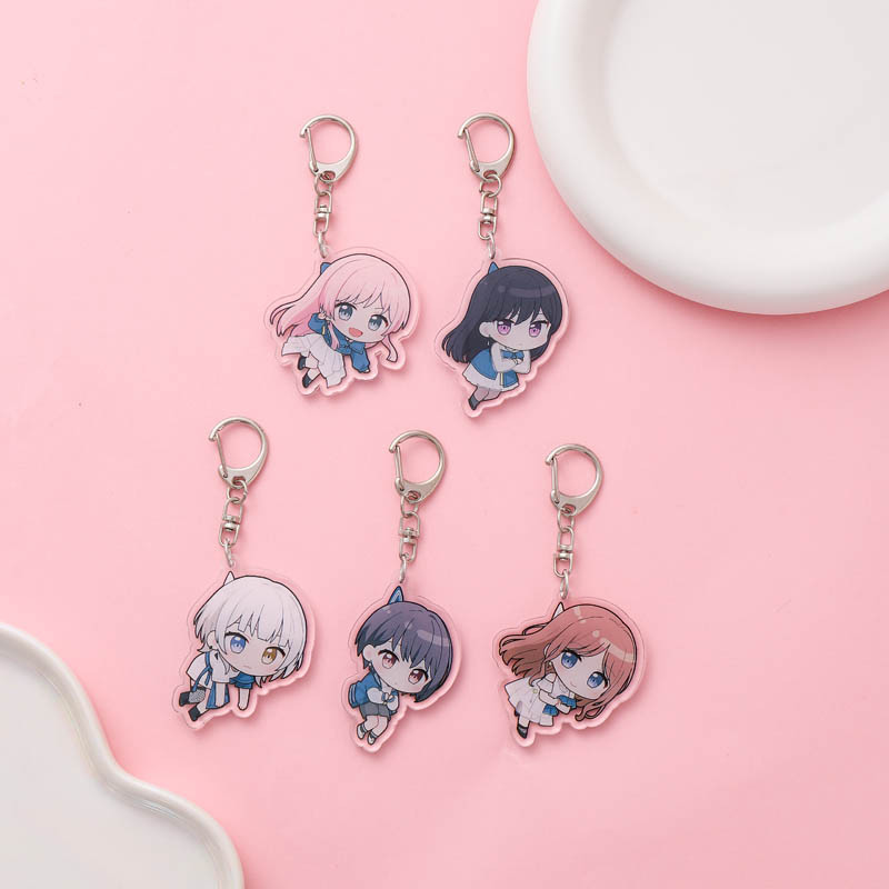 BanG Dream Acrylic Key       ain Accessaries Cartoon Funny Bag Pendant Cute S       oolbag Creative 