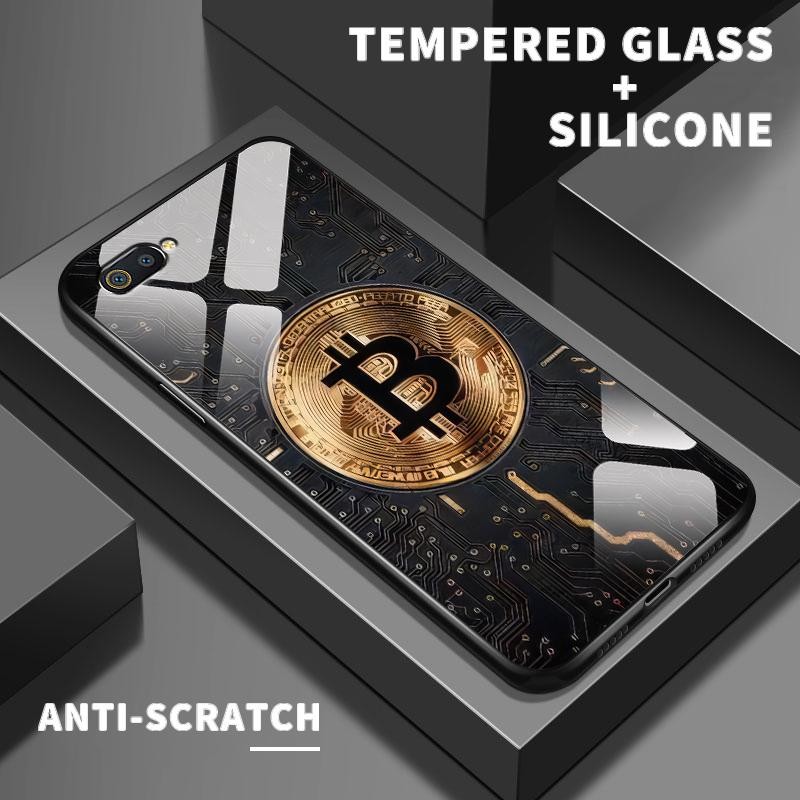 Hard Case Glass Kaca For Realme C2 2019 2020 C1 2018 C2s C11 2020 C11 2021 C12 C15 C17 C20 C20A C21 