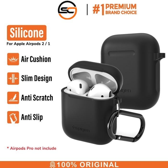Casing Apple Airpods Case Silicone Spigen Apple Airpods Pouch Original Casing