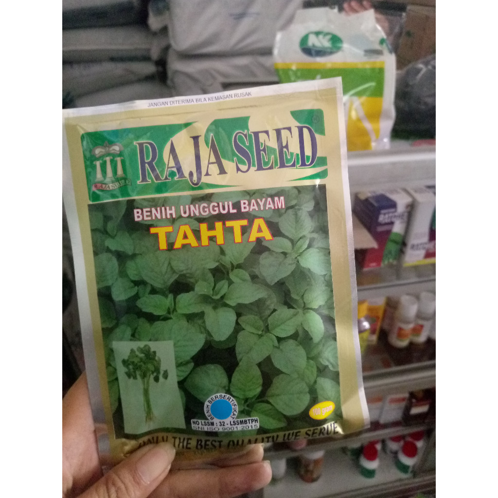 Benih Unggul Bayam Tahta 100gr Bayam Hijau Raja Seed
