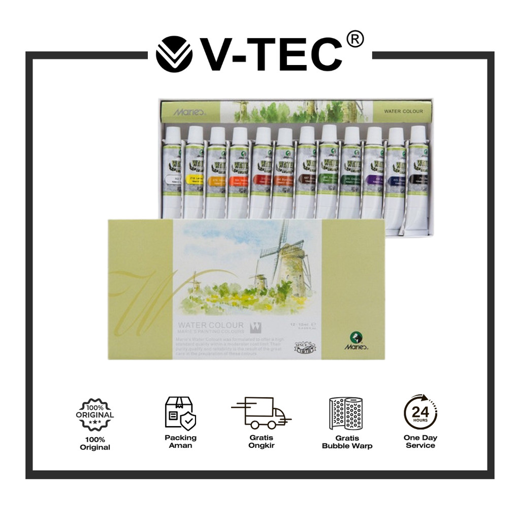 

MARIES WATER COLOUR TYPE 1338 / 12ML 18 WARNA