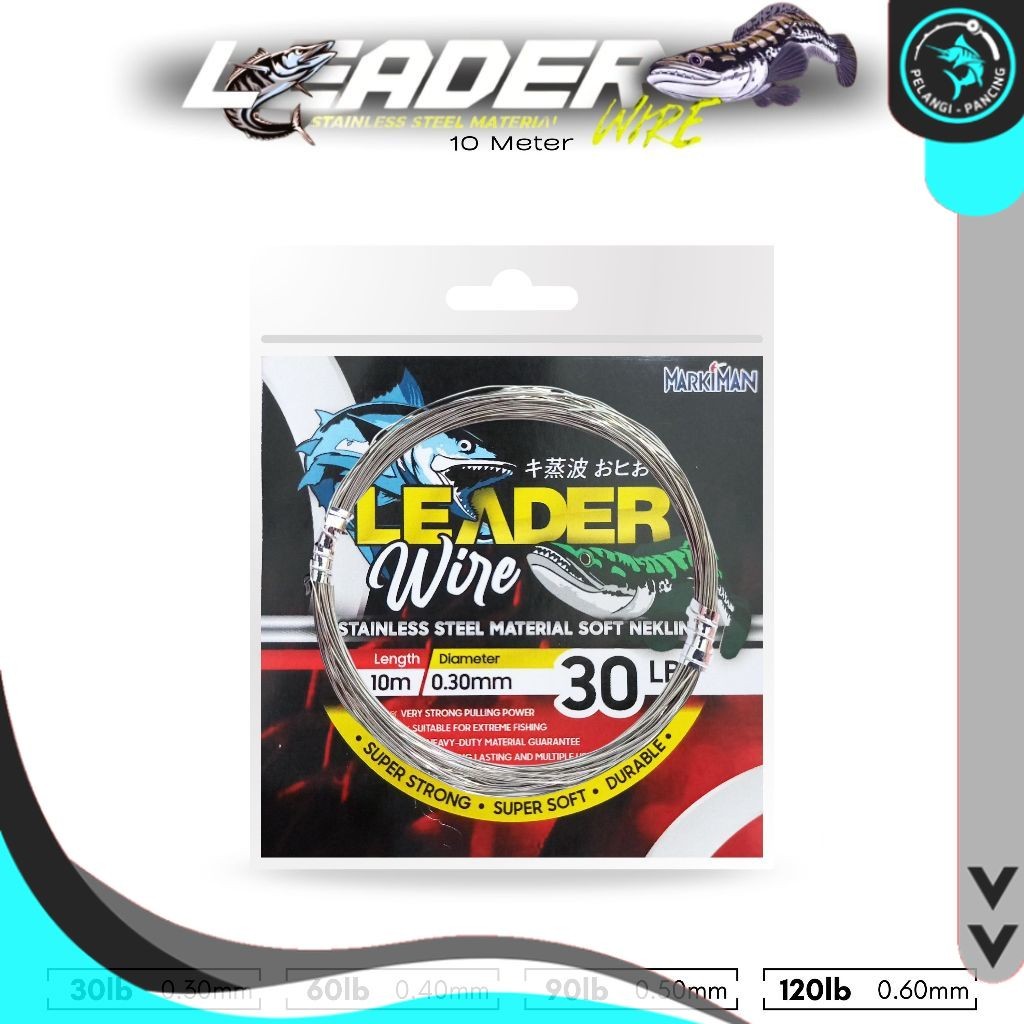 Firelock LEADER WIRE Neklin Kawat Pancing 10m STAINLESS - Pelangi Pancing