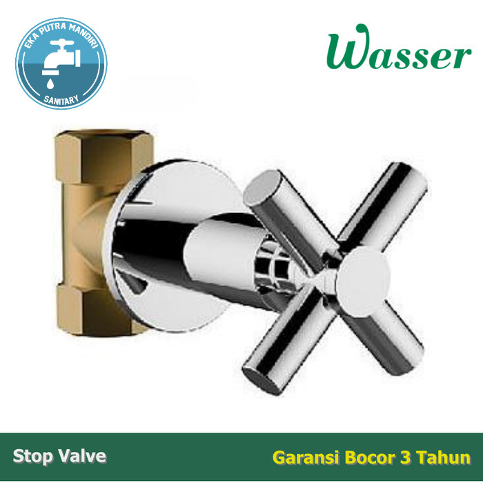 WASSER Stop Kran (Tanam)  TC2-080 | Stop Keran Cabang Double Wasser