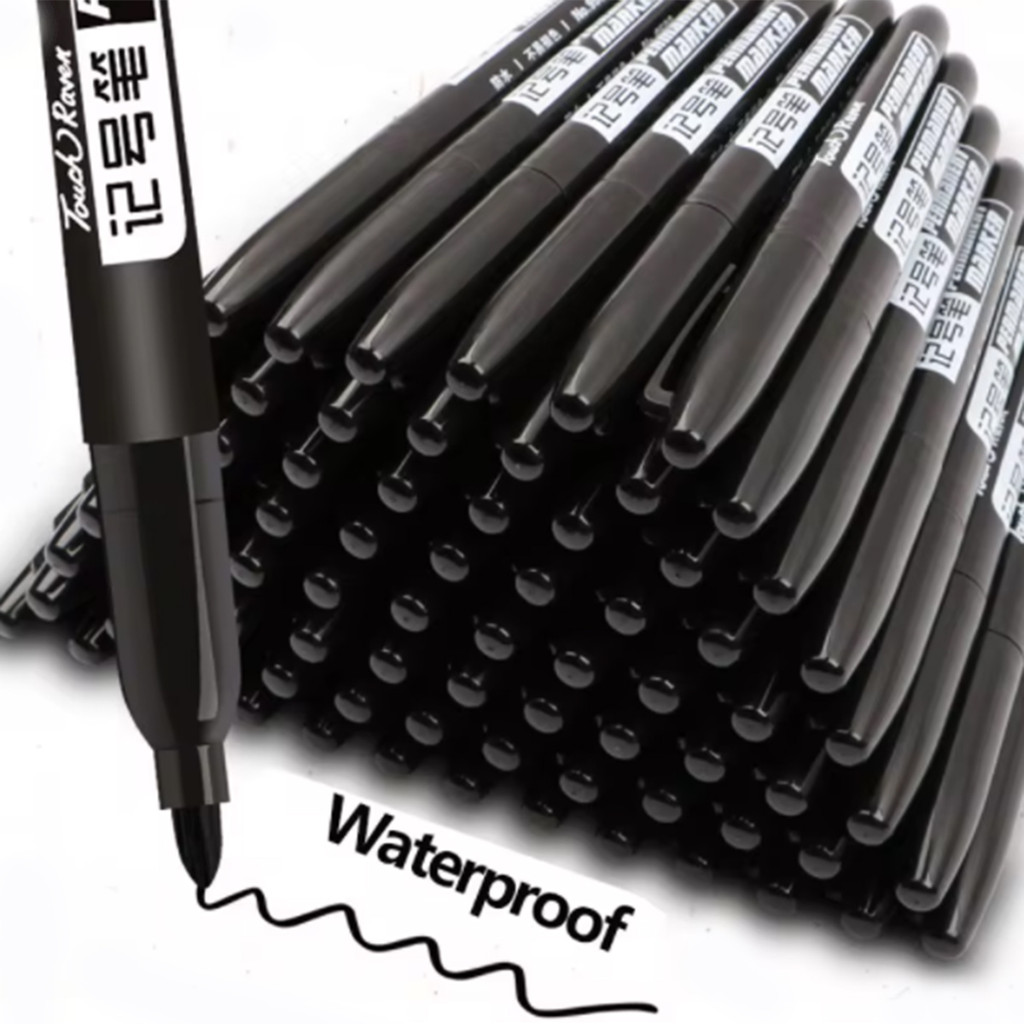 

6 PCS Permanent Marker Pen Drawing Markers Black Blue Red Waterproof Ink Sketch Manga Pens Stationery School Supplies