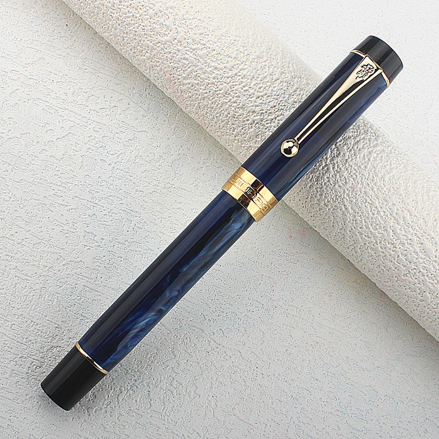 

Luxury Quality Jinhao 100 Galaxy Blue Resin Colour School Supplies Student Office Stationary M Nib Fountain Pen New