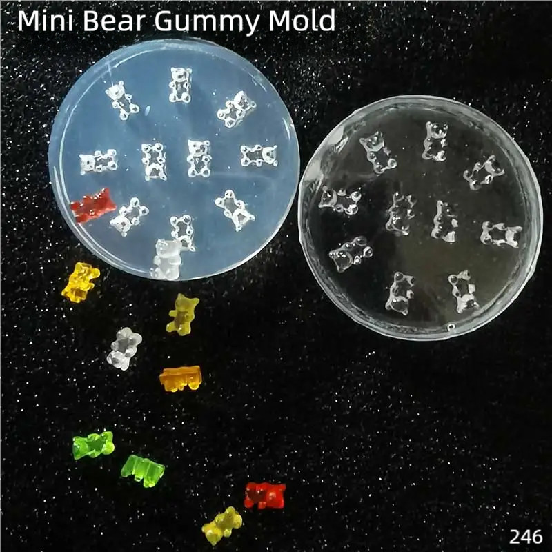 

DIY Handcraft Mini Bear Gummy Mold Fudge Epoxy Resin Mold Food Play Miniature Pinching Mould Epoxy Resin Mold UV Resin Moldse
