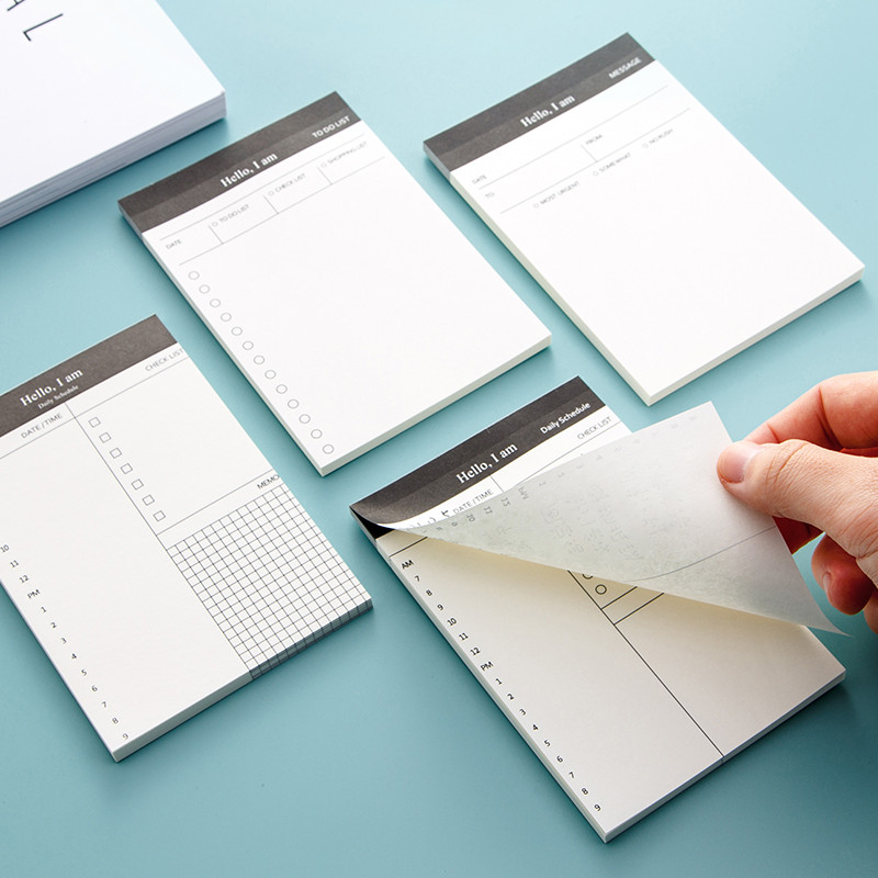 

50 sheets / 1 book simple business day planner desktop agenda book memo book memo pad can tear notepad
