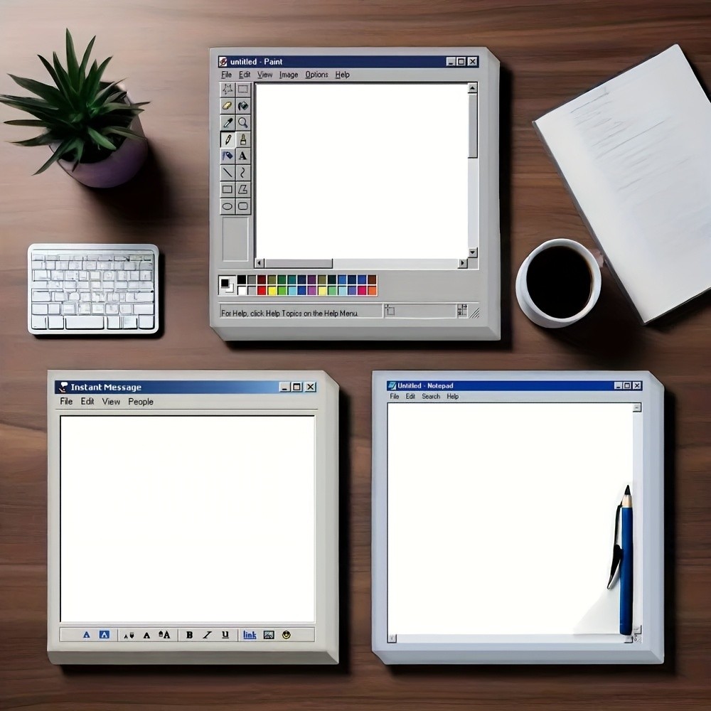 

1pcs of Retro Computer Patterned Sticky Creative Office with School Notepad - The Perfect Gift for Students and Teachers