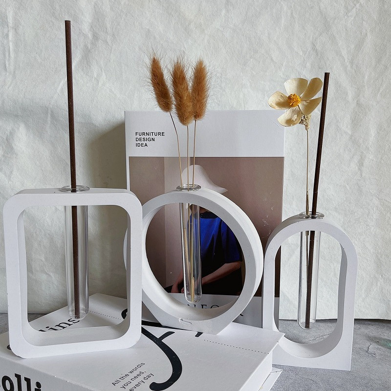 

Arched Rectangular Round Hydroponic Gypsum Mould Irregular Plant Vase Silicone Mold DIY Hydroponic Vase Resin Mold Home Decor