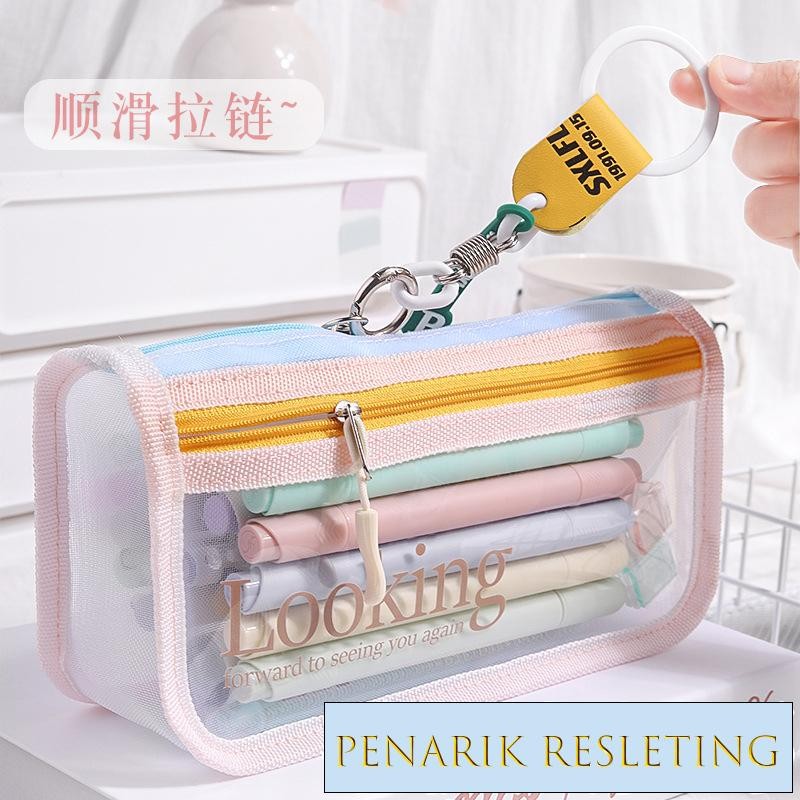 

Jual Produk TXS60 Kotak Tempat Pensil Jaring Transparan Warna Warni Looking TKM ''