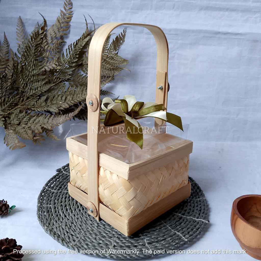 (B105) Keranjang Exclusive Nastar Mini 20cm.Wadah Hantaran.Wadah Seserahan.Catering.Kotak Nasi.Tasya