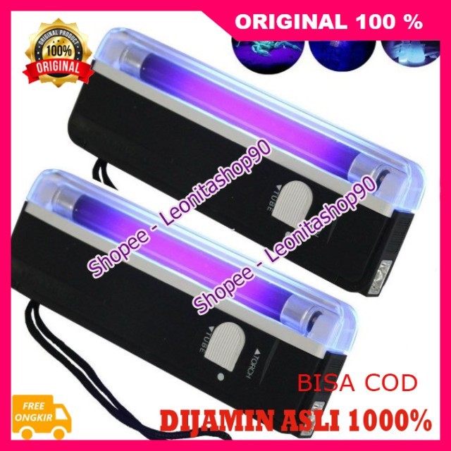 Lampu UV Deteksi Upal Alat Cek Uang Palsu Alat Deteksi Uang Palsu Lampu Money Detector Uang 100% ORI