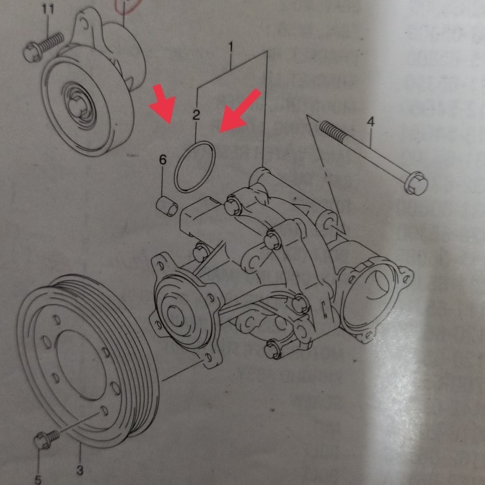 Oring Water pump Grand Vitara Original