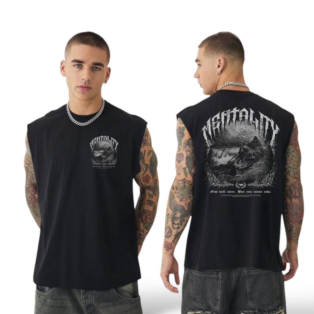 Kaos Lekbong Mentality Kaos Tanpa Lengan Pria dan Wanita Oversize Distro Tank Top Pria Dewasa - RODJ