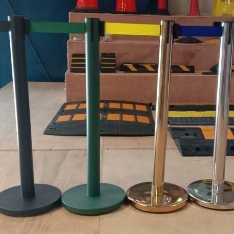 

tiang pembatas tiang antrian stainless pita - Ungu, Tiang HitamDijamin Ori