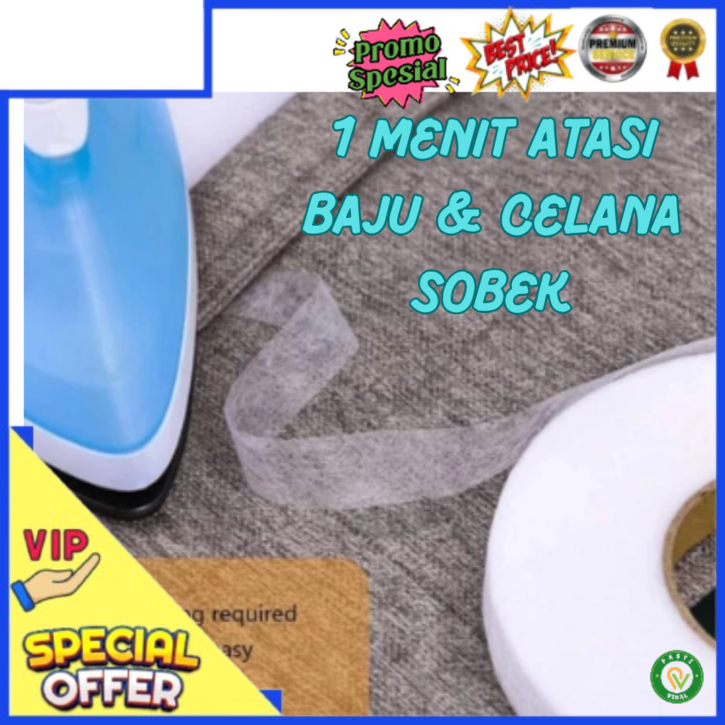 Bisa Cod Perekat Tekstil Kain 2 Sisi Lem Som Kain 2 Sisi Lem Kain Textile Sobek Super Kuat Tanpa Jah
