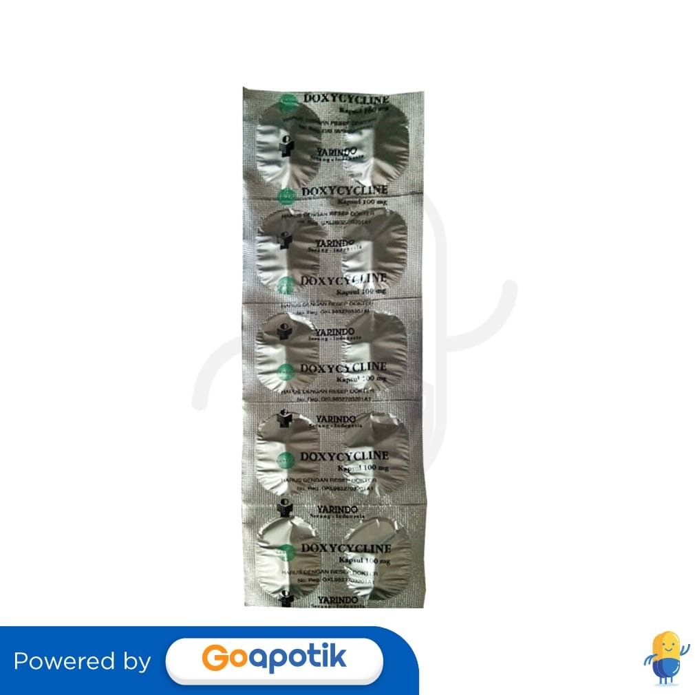 Doxycycline Yarindo 100 Mg Strip 10 Kapsul