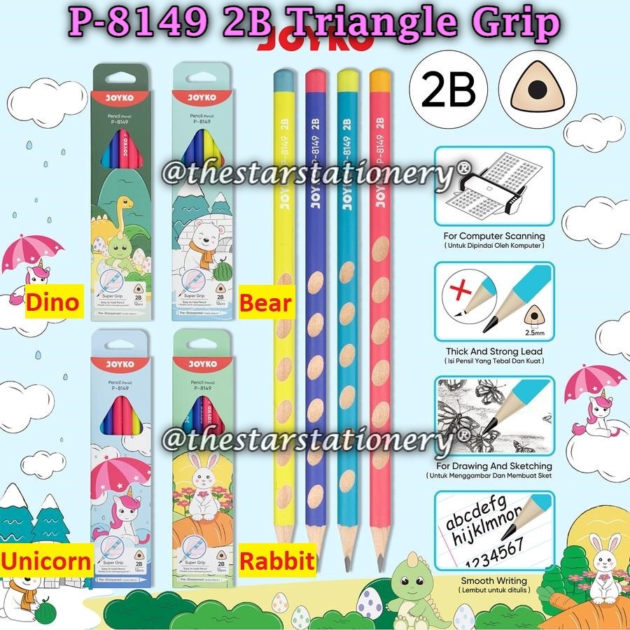 

(1 Pack Isi 12 Pcs) Pensil JOYKO P-8149 2B / Pencil Pensil Joyko P-8149 2B (1 Pack Isi 12 Pcs)