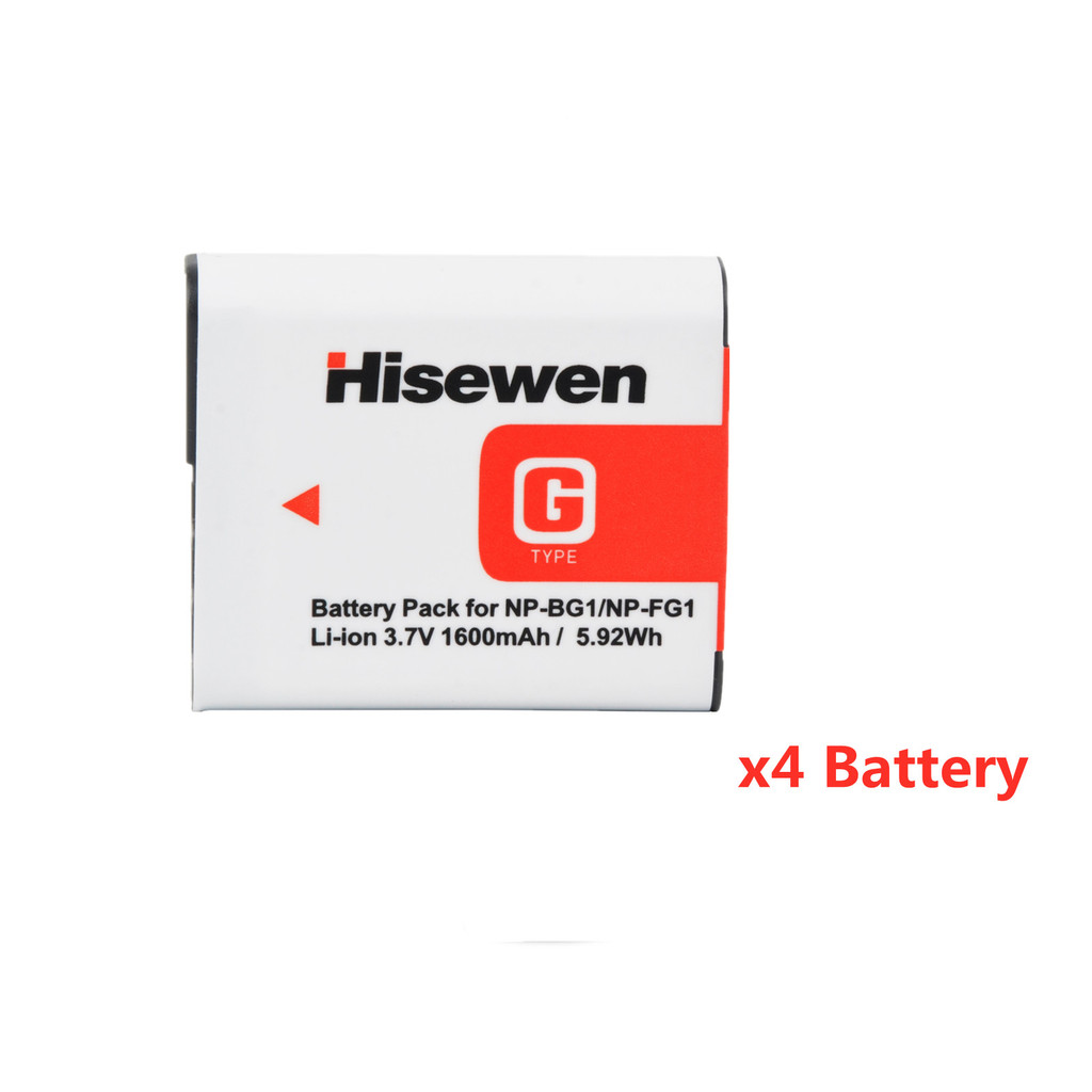 NP-BG1 NP-FG1 Battery Charger with Charger for Sony DSC-W100 DSC-W210 DSC-W110 DSC-W120 DSC-W130 DSC
