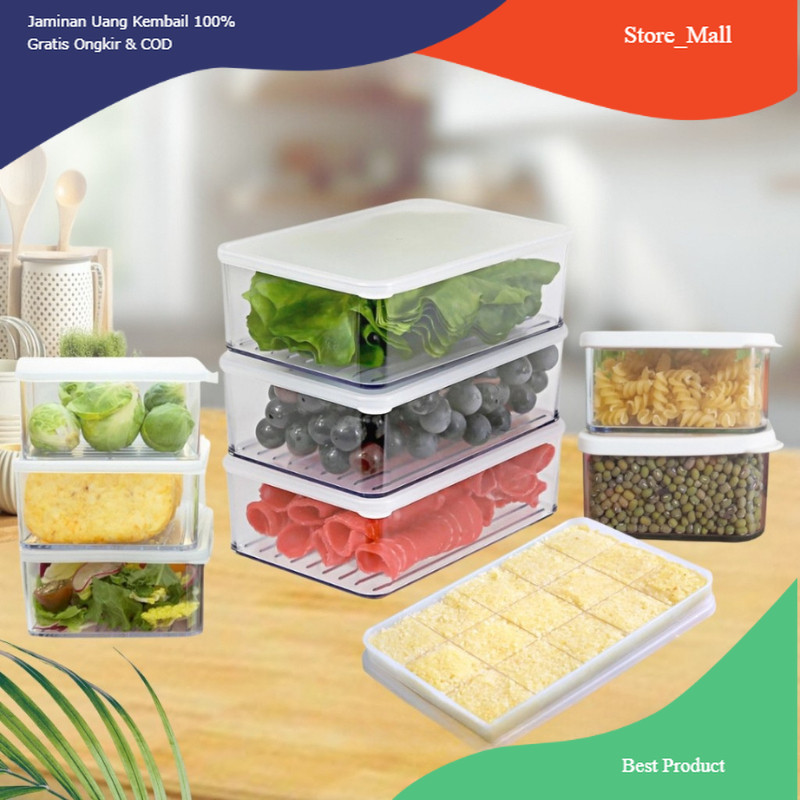 【 SALE 】PROMO Food Container Deep - Korean #1 Food Container Organizer Kotak Makanan Penyimpanan Kul