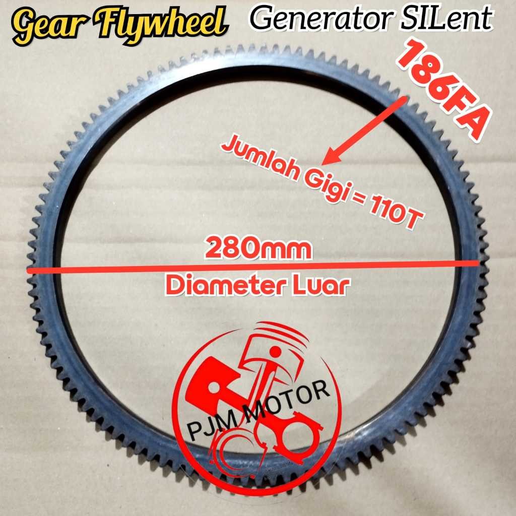 

186FA Gear flywheel gigi magnet magnit mesin genset diesel solar kipor kama silent yanmar krisbow 186 kd6700 amplas
