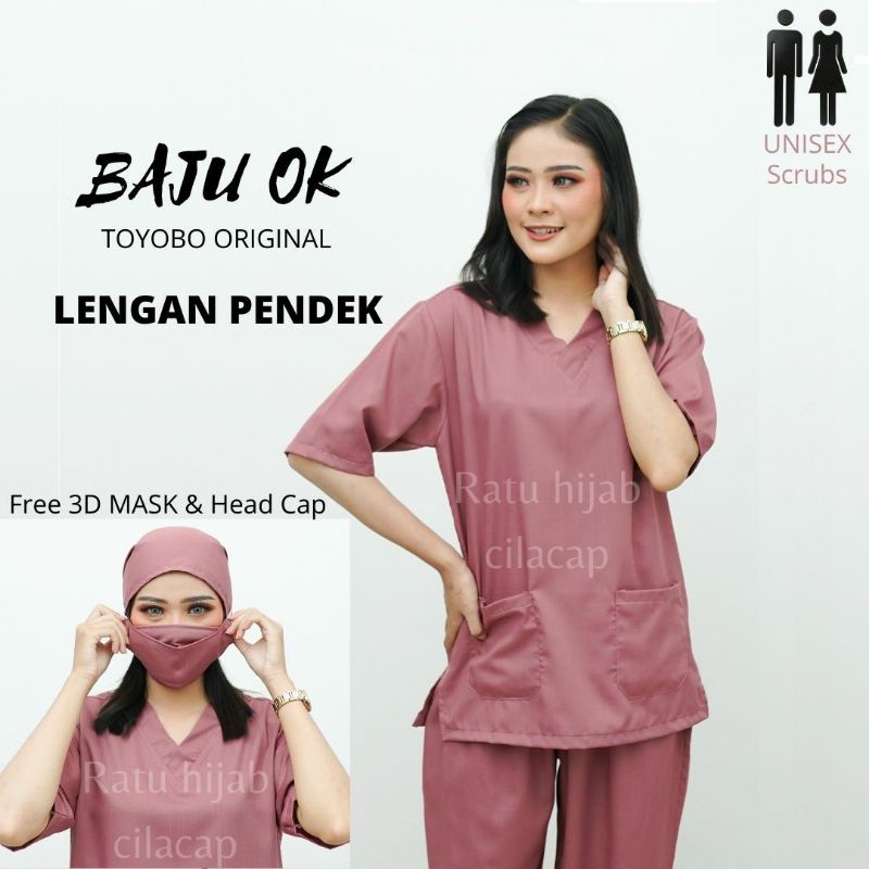 new Baju OK OKA Lengan Pendek Dokter Petugas Medis Perawat Jaga Toyobo Original Premium