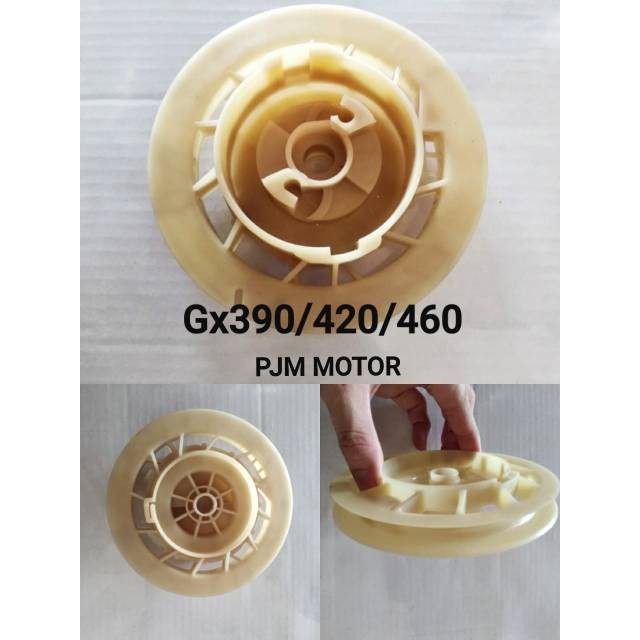 

Drum Wheel Pully Starter Tarikan Engkol Mesin Gx390 Gx420 Gx460 genset 5kw 6kw 7kw 5000 6000 7000 w amplas