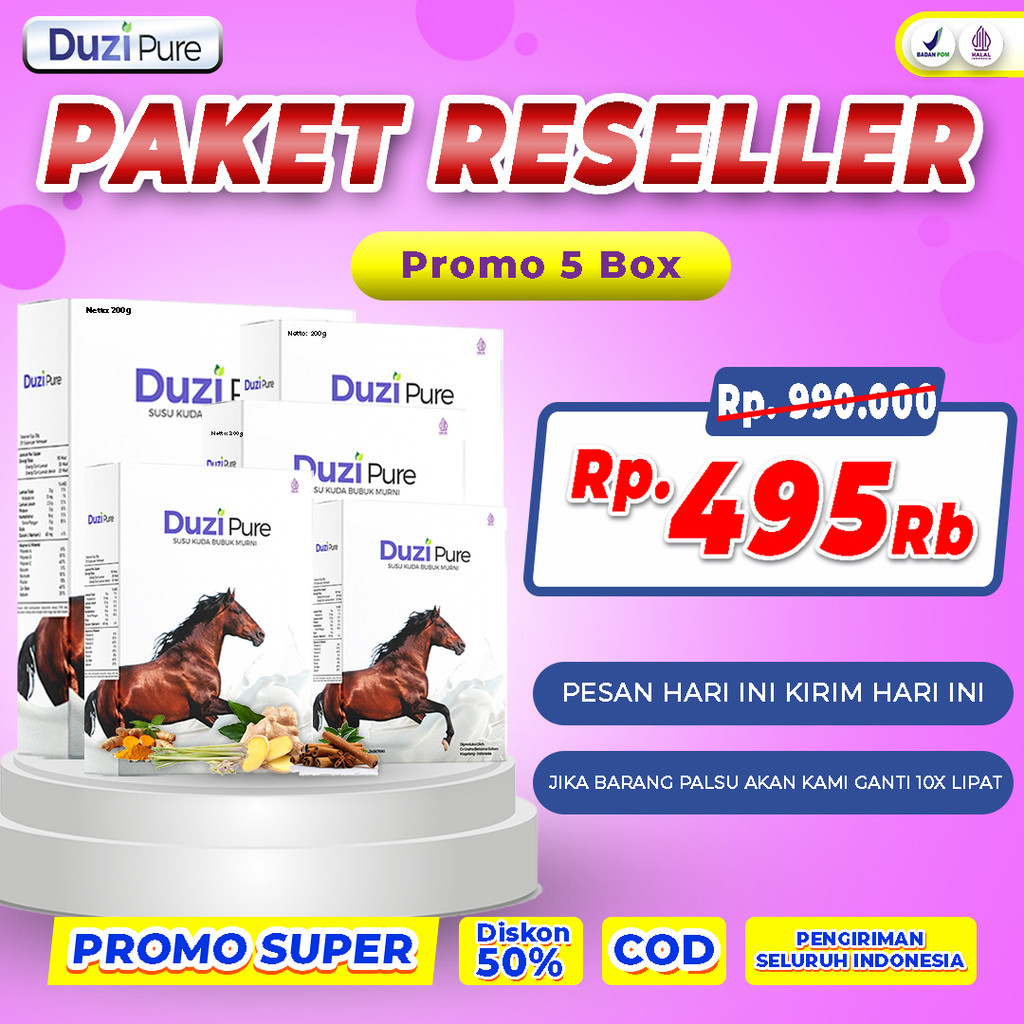 

Susu Kuda Lombok Duzi Pure - Mengurangi Risiko Osteoporosis Dan Membantu Asam Urat 5 Box