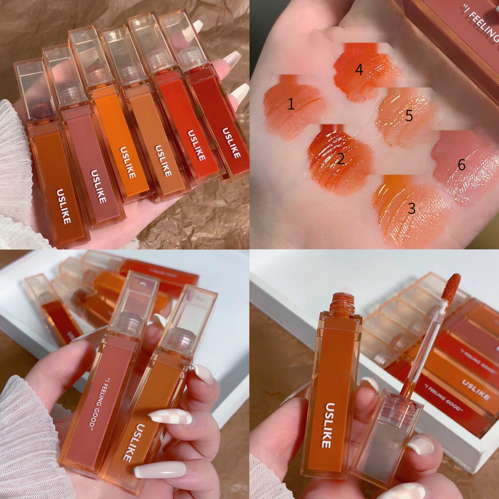 Unimese Uslike Tube Transparan Glossy LipTint Waterproof Tahan Air Tahan Lama Lipcream