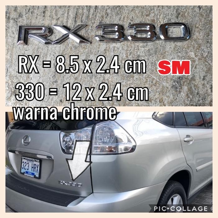 emblem tulisan RX 270 RX 300 RX 330 RX 350 EMBLEM BAGASI LEXUS RX - RX 330