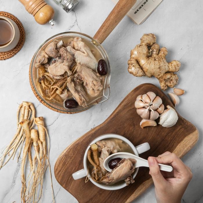 

Samgyetang Tradisional Korean Ginseng Soup