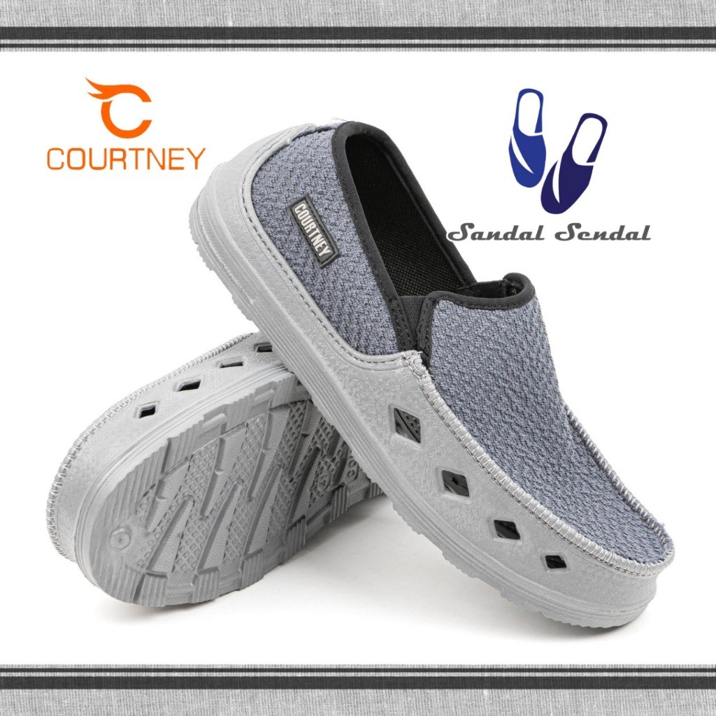 D5 Sepatu Slip On Ardiles Courtney Mickelson BRENDY ABU NAVY Fashion Casual Pria Nyaman Ringan