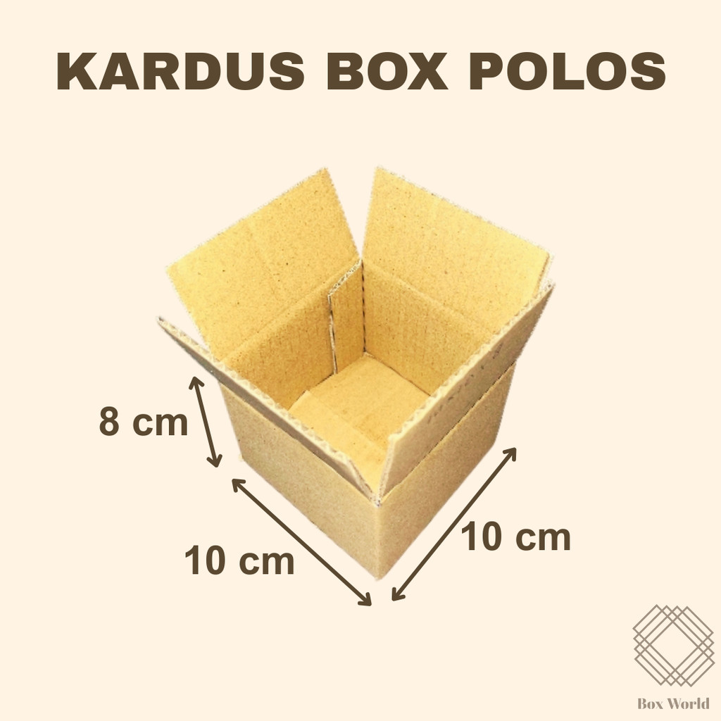 

KARDUS / KARTON / BOX / PACKING / PACKAGING COKLAT POLOS (10x10x8cm) - TERMURAH