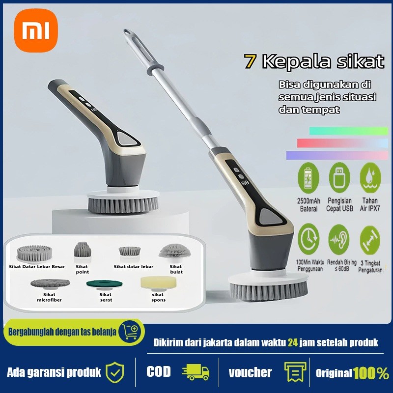 Xiaomi Sikat Kamar Mandi / Sikat Pembersih Elektrik 7 in 1 Sikat Pembersih Elektrik 7 Kepala Sikat /
