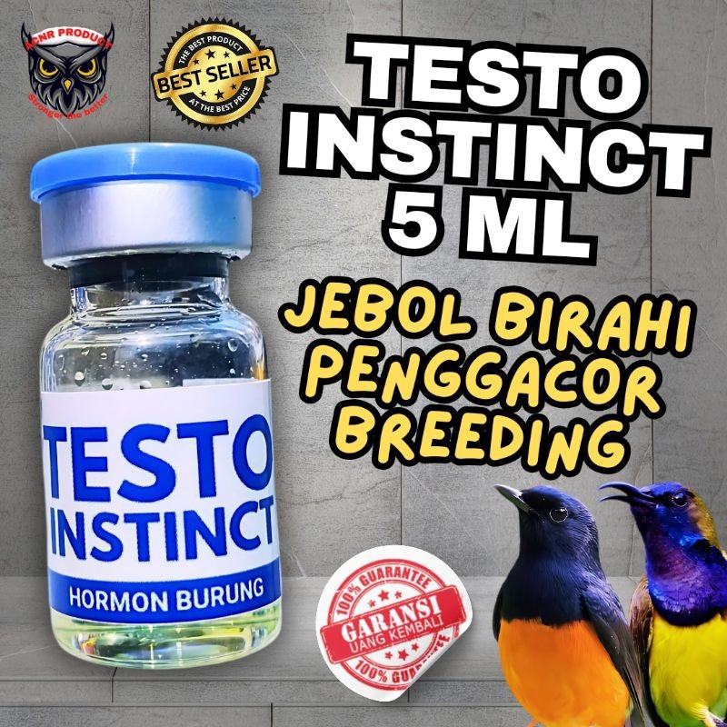 Testo Instinct 5 ml Vitamin Burung Hormon Burung Penggacor Burung Jebol Birahi Burung Testo Hormon T