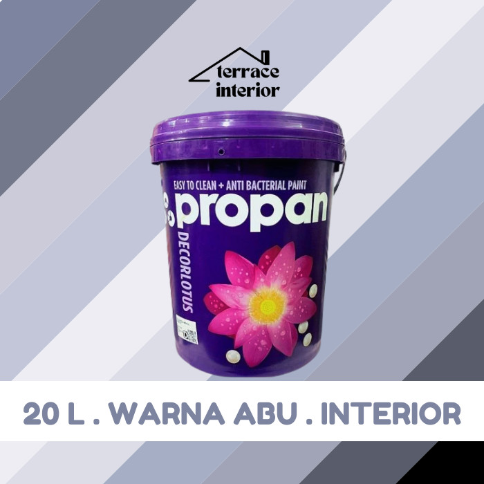 Cat Tembok Interior Propan Decorlotus warna Abu Ukuran 20 L