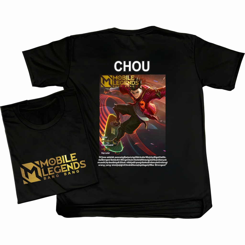 trends kaos -kaos sablon premium T-SHIRT HERO ML CHOU - cocok untuk pria dan wanita