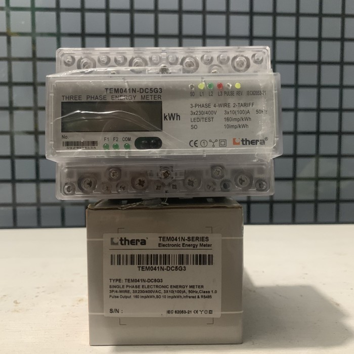 Kwh meter 3phase thera multitarif TEM041-DC5G3 digital (LCD) direct