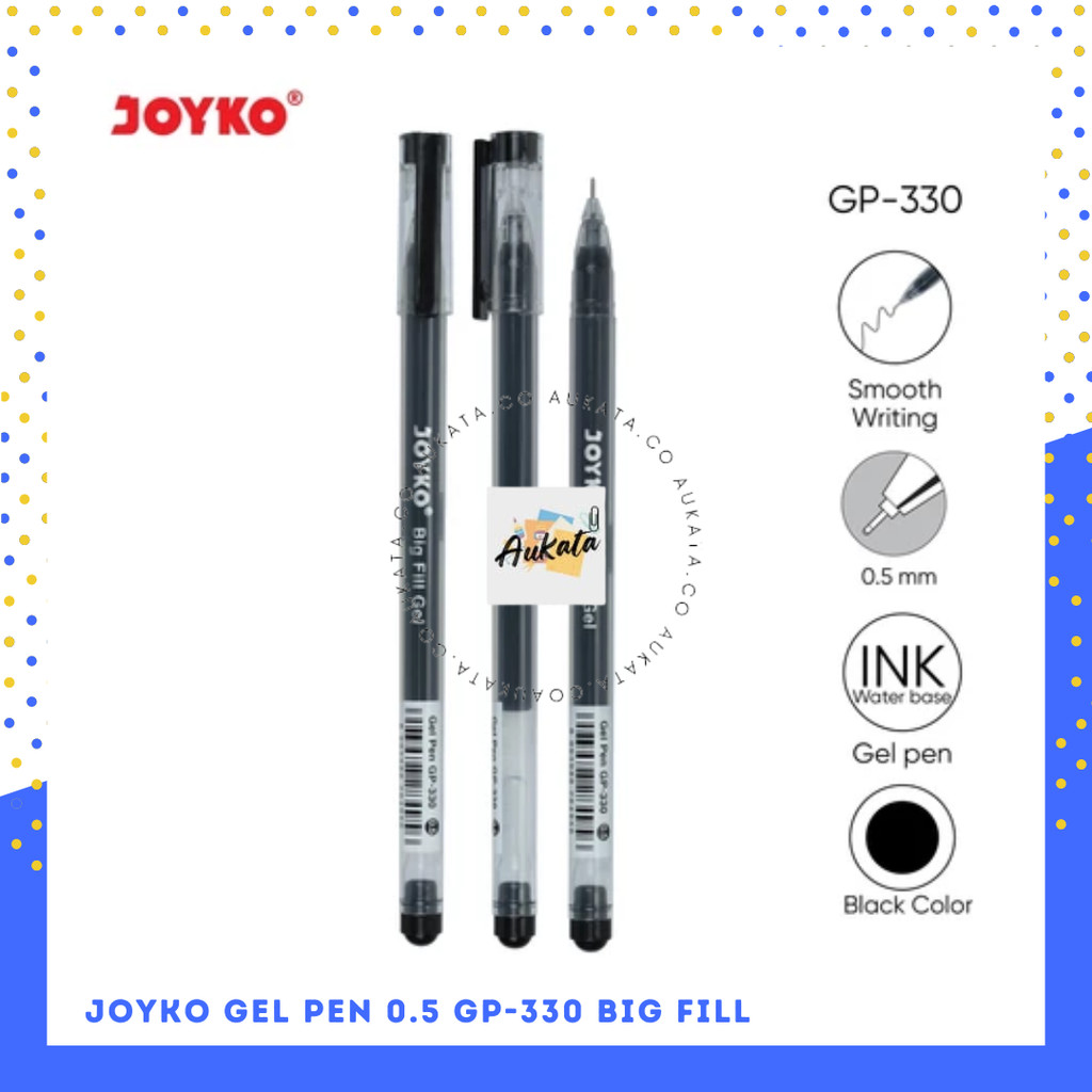 

Gel Pen Pulpen Pena Joyko GP-330 Big Fill Gel 0.5 mm