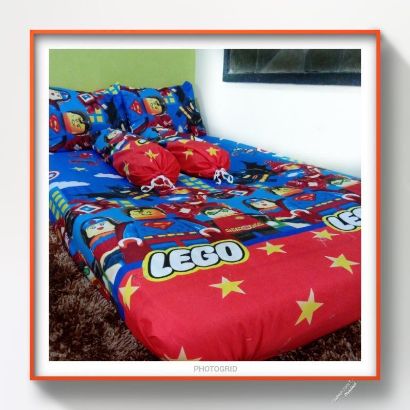 DISKONHEMAT Sprei Motif Anak Cowok Sprei Anak Laki Laki Sprei Lego Seprei