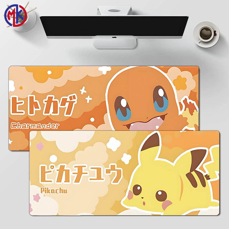 Mousepad Gaming Pad Mousepad Deskmat Keyboard pad Besar Kecil Mousepad Anti Slip Pokemon Pikachu Cha