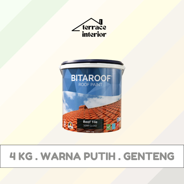 Cat Genteng Bital Asia Bitaroof Warna Putih 4 KG