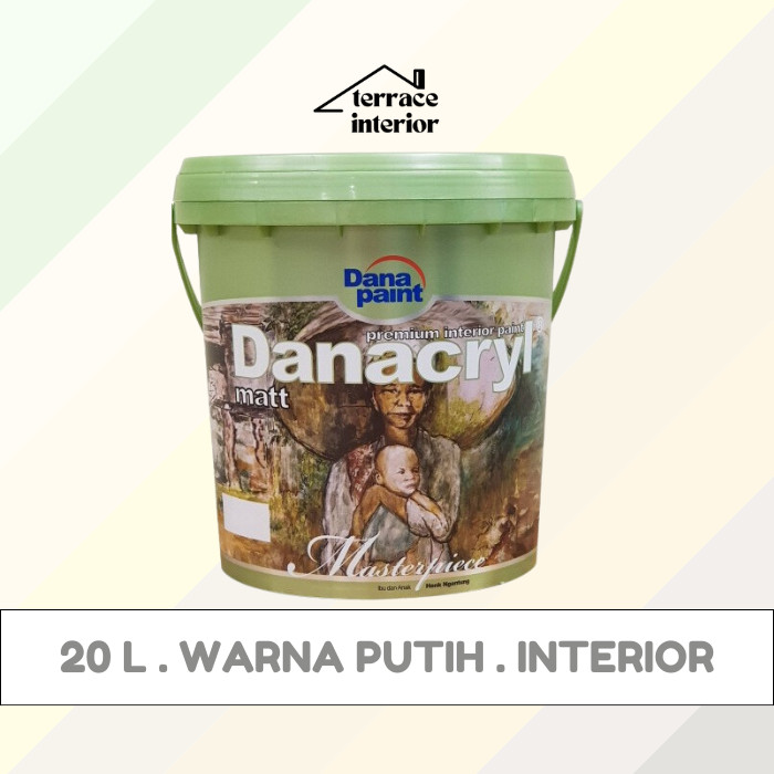 Cat Tembok Interior Danapaint Danacryl Warna Putih 20 L