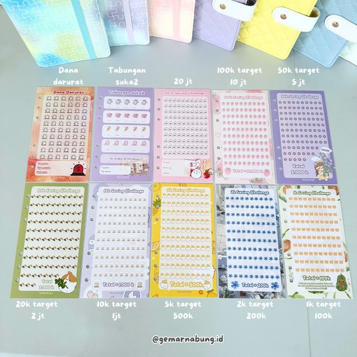 

Paket Binder Keuangan Lengkap A6 Set 10 Ziplock Premium, Nabung Seru - Resleting Black, 10 Ziplock Prem