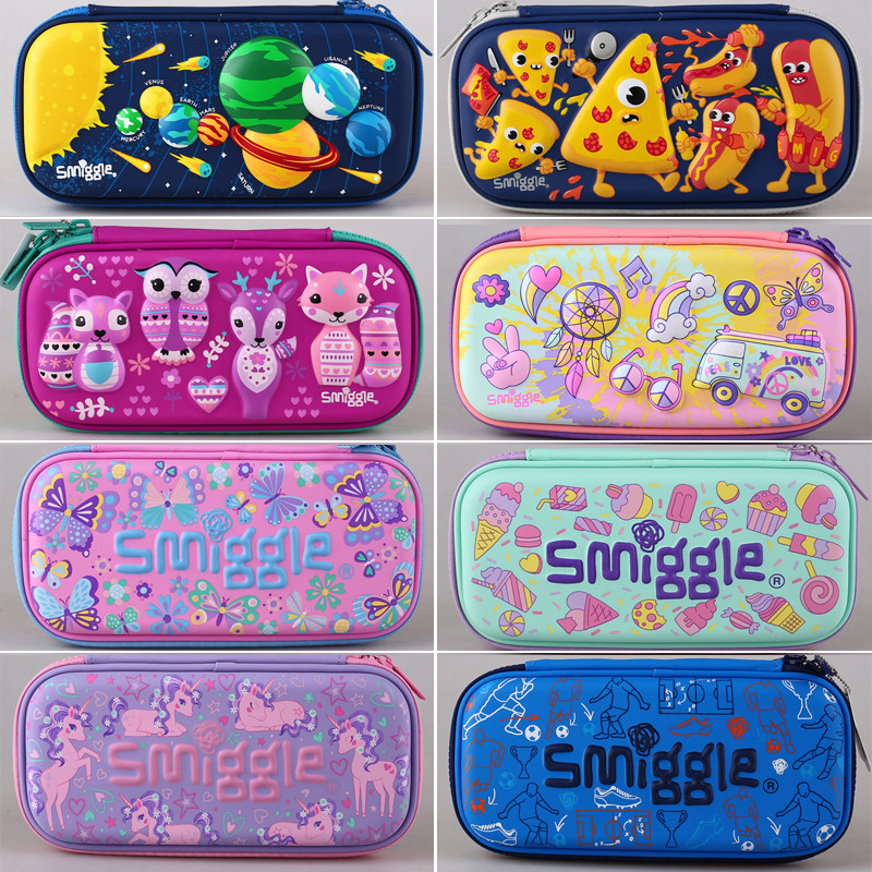 

New Genuine Australia Smiggle Pencil Case 22.5x12.5cm Student Stationery Mini Pencil Bag School Kid'S Gift