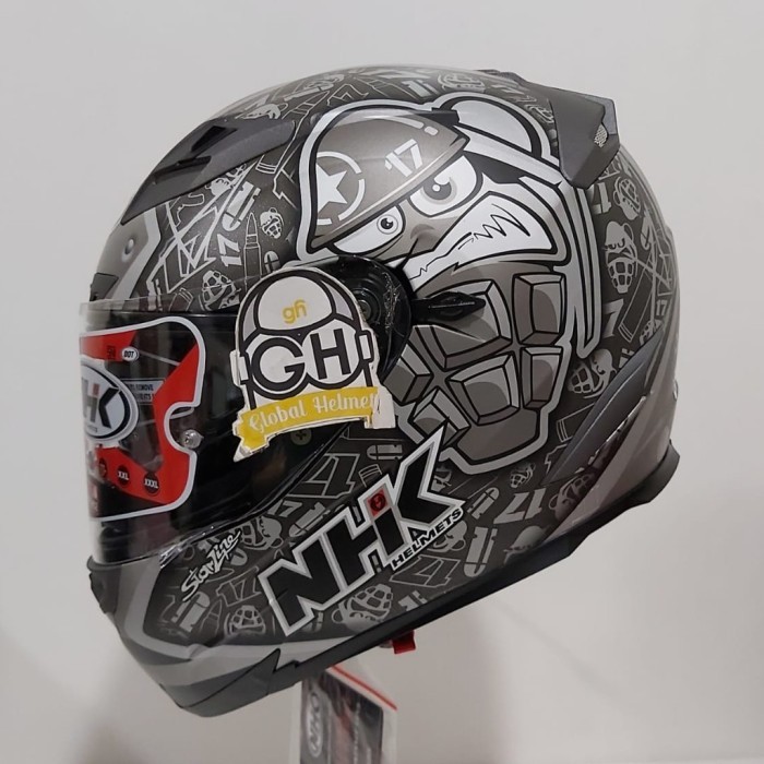 HELM NHK FULL FACE NHK RX9 KAREL ABRAHAM SILVER DOFF